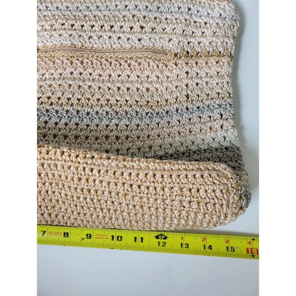 The Sak Crochet Shoulder Bag With Zipper Closure Beachy summer Tiny Flaw - Picture 12 of 12